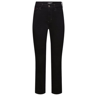 Esprit Slim-fit-Jeans Schmal geschnittene Retro-Jeans mit hohem Bund schwarz 29/28