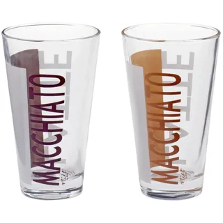 Borgonovo Latte-Macchiato-Becher, 330ml (Farbe zufällig, 1 Stück)
