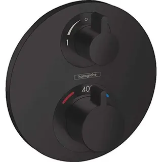 Hansgrohe Ecostat S Thermostat Unterputz 2 Verbraucher, mattschwarz