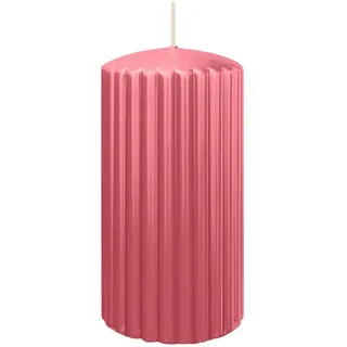 Wiedemann Kerzen Rillen Kerzen 150 x Ø 80 mm 4 St. Erdbeerrosa