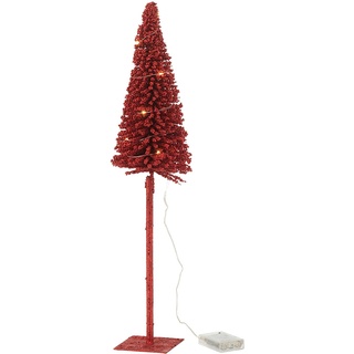J-Line Weihnachtsbaum - Kunststoff - Rot - 58 cm - LED