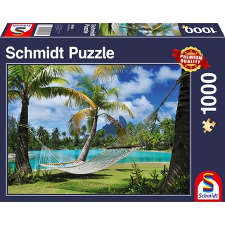 Schmidt Spiele 58969 Auszeit unter Palmen, 1000 Teile Puzzle