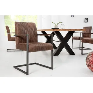 Riess-Ambiente Armlehnenstuhl BIG ASTON Microfaser vintage braun