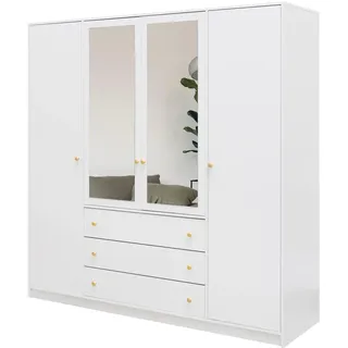 masseno Drehtürenschrank GALIO 196 x 200 x 57,5 cm Weiß