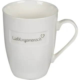 Tasse mit Henkel Lieblingsmensch – Schrift weißer Hintergrund – ca. 300 ml | Becher für dein Frühstück, Brunch, Kaffee, Tee, Kaltgetränk - Geschenkartikel, kombinierbar mit der Serie – Seaside No.64