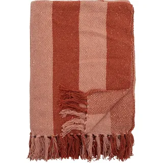 Bloomingville FRELLO Plaid 130 x 160 cm Orange/Rosa/Rot