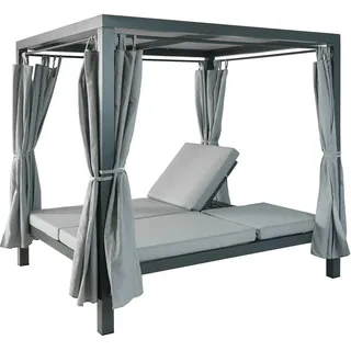 MCW Lounge-Gartenliege J66 Sonnenliege 205 x 190 x 10 cm Grau