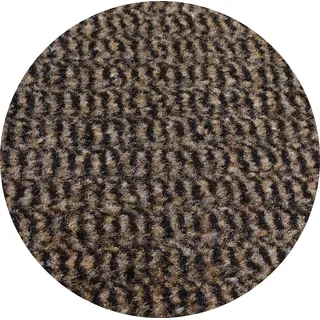 MERTEX runde Schmutzfangmatte mit Kettelkante in schwarz Ø 115 cm in Bern braun