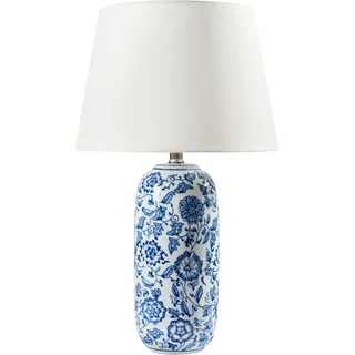 Beliani Tischlampe Blau/Weiß