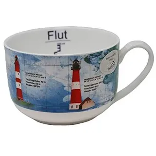 Buddel-Bini Leuchttürme Nordsee Jumbobecher XXL Becher groß Kaffeebecher Schüssel Schale