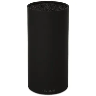 ARCOS Runder Messerschutz für Messer bis 20 Cm, Messerblock im modernen Design aus thermoplastischem Gummi, 110 x 225 Mm, Farbe Schwarz