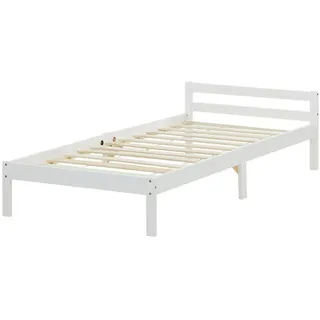 Homestyle4u Holzbett Weiß 1412