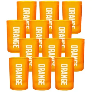 Generisch Jaegermeister ORANGE Shotgläser – 12er Set – 2 cl geeicht
