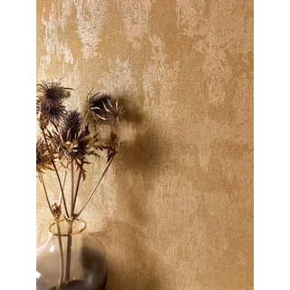 Newroom Vliestapete, Gold Tapete Glamour Leicht Glänzend - 3D-Optik Steintapete Uni Industrial Stein Struktur für Wohnzimmer Schlafzimmer Küche blau