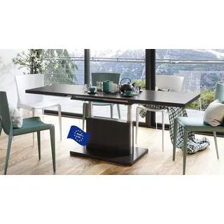 Mazzoni Aston Couchtisch ausziehbar höhenverstellbar 120/200cm in Walnuss Wenge modern vielseitig Wohnzimmertisch Esstisch Beistelltisch Sofatisch platzsparend hochwertig Wohnzimmer