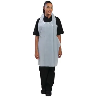 Einwegschürze aus Polyethylen weiß 14,5 Mikron (100 Stück)