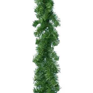 Kaemingk Girlanden, Tannengirlande 20cm künstlich 180 Spitzen Indoor & Outdoor 2,7m grün