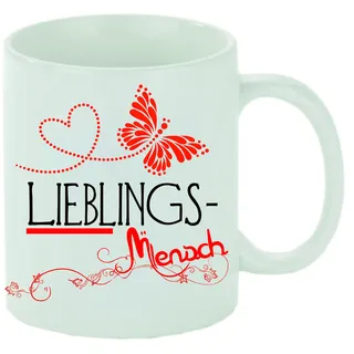 Kaffeebecher Lieblingsmensch - Kaffeetasse mit Motiv, Tasse mit Druck, auch individuell mit Sprüchen, Bildern, Wunschtext, Wunschname