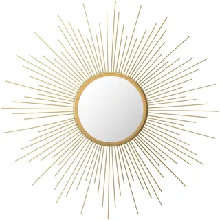 MIRRORS AND MORE Dekospiegel Sunny Gold rund 60 cm Durchmesser