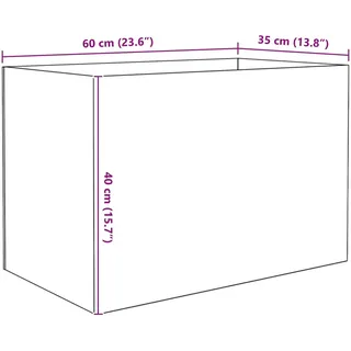 vidaXL Aquarium mit Speicher 60 x 35 x 40 cm