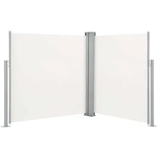 vidaXL Ausziehbare Seitenmarkise Doppelt 170 x 600 cm creme