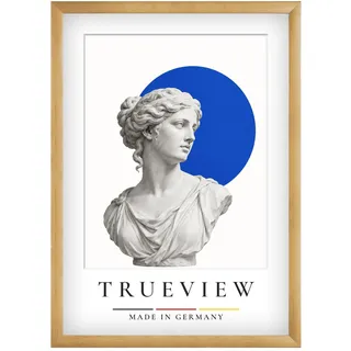Trueview Design Holz Bilderrahmen 30x35 cm Gold gewischt - Holzrahmen aus MDF mit Acrylglas - Viele Größen - Rahmen für Poster, Fotos und Kunstdrucke - Fotorahmen und Posterrahmen, Made in Germany