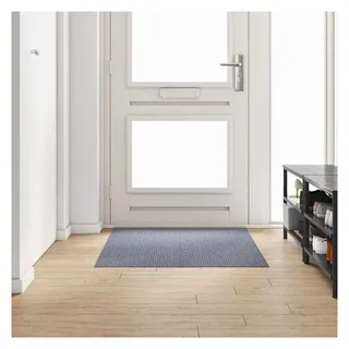 vidaXL Teppichläufer Hellgrau 100 x 150 cm Stoff