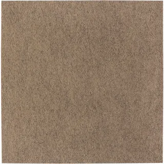 Andiamo Teppichfliese ANDIAMO "Abbo, selbstklebend, Gesamthöhe 4 mm", beige, B:40cm L:40cm, Obermaterial: 100% Polypropylen, Teppiche, Bodenschutz, quadaratisch 40x40 cm, 25er Set, 50er Set, 100er Set