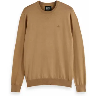 SCOTCH&SODA Herren Pullover - Core, Viskose Pullover, einfarbig Hellbraun / 2XL