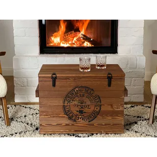 Uncle Joe ́s Truhe Couchtisch Braun Nussbaum 40 x 47 x 40 cm