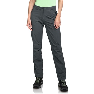 Schöffel Damen Pants Engadin1, strapazierfähige Damen Hose für Wanderungen, wasserabweisende Outdoor Hose mit sportlichem Schnitt, asphalt, 38