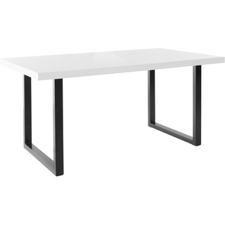 Esstisch PAROLI "Manger" Tische Gr. B/H/T: 180 cm x 75 cm x 90 cm, schwarz (schwarz, weiß) Esstisch Rechteckiger Esstische rechteckig