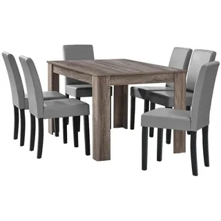 [en.casa] Forssa 7-tlg. braun/grau