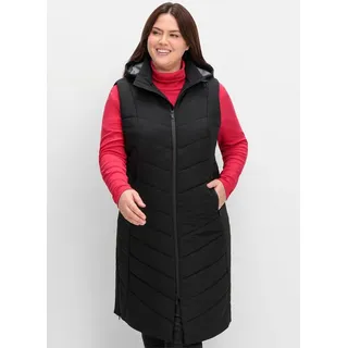 sheego Longweste in schwarz | Gr.: 42