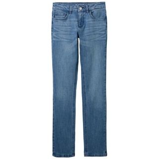 TOM TAILOR Damen Alexa Straight Jeans, blau, Uni, Gr. 27/32