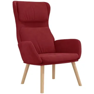 vidaXL Relaxsessel Weinrot Samt