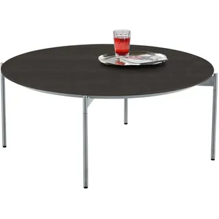 Venjakob Couchtisch, Edelstahl, Dunkelgrau, Metall, Keramik, rund, rund, 83x42x83 cm, Goldenes M, Wohnzimmer, Wohnzimmertische, Couchtische, Couchtische Metall