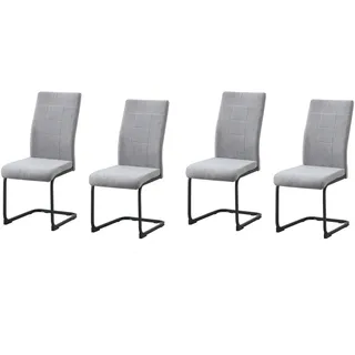 Hti-Living Schwingstuhl LennyP Polyester grau 4er Set