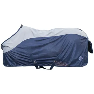 HKM Fliegendecke Rain 125 cm Blau/Grau