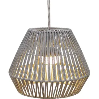 Newgarden - Orientalisch Orientalische Pendelleuchte I Pendellampe I Hängelampe I Pendellampe I Pendelleuchte I Lampe I Leuchte aus Seil inklusive... - Grau