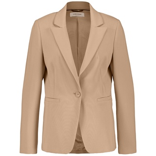 Gerry Weber Damen Fließender Blazer mit Stretchkomfort Langarm unifarben Sand 42 - 42
