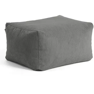mokebo Pouf oder Hocker aus Cord Der Ruhestifter Sitzhocker oder Sitzpouf in Anthrazit