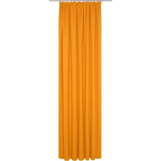 Vorhang WIRTH "WirthNatur" Gardinen Gr. 365 cm, Kräuselband, 132 cm, orange Kräuselband nach Maß