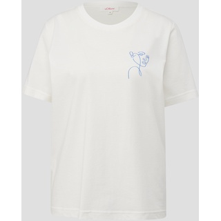 s.Oliver - T-Shirt mit Print-Detail, Damen, creme, 44
