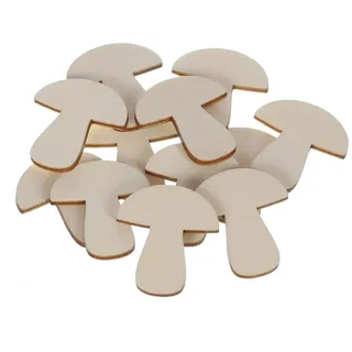 Holz Pilze - 1-10cm Streudeko Basteln Deko Tischdeko, Größe:Pilze 6cm, Pack mit:25 Stück
