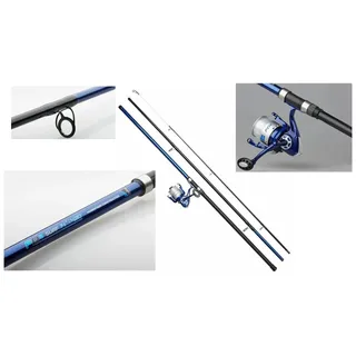 dam fishing Brandungsrute DAM SET - FP2 Surfcasting-Combo 4,2m - Rute+Rolle+Schnur, Moderne blaue Farbe