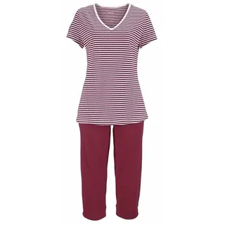 H.I.S. Capri-Pyjama Damen rot 52/54