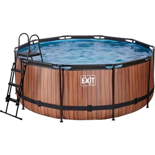 EXIT TOYS Wood Pool 360 x 122 cm inkl. Filterpumpe