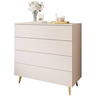lookway Kommode AURA 95 x 90 x 40 cm Beige / Gold