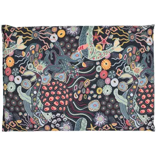 GIRAFFENLAND Leinsamenkissen 30 x 20 cm, Bio Stoff "Unter Wasser" - Als Wärmekissen & Kältekissen - Körnerkissen für Mikrowelle und Backofen - 30x20cm, 800g